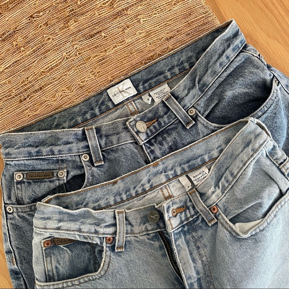 2 Pairs of Vintage CK Calvin Klein Jeans Size 4/8
